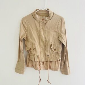 Anthropologie x Elevenses Tan Layered Utility Jacket XS